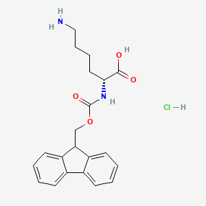 molecular formula C21H25ClN2O4 B613486 (R)-2-((((9H-芴-9-基)甲氧羰基)氨基)-6-氨基己酸盐酸盐 CAS No. 201002-47-3