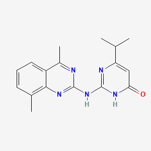 molecular formula C17H19N5O B6134861 2-[(4,8-dimethyl-2-quinazolinyl)amino]-6-isopropyl-4(3H)-pyrimidinone 