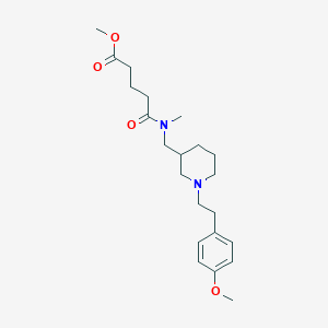 molecular formula C22H34N2O4 B6134875 methyl 5-[({1-[2-(4-methoxyphenyl)ethyl]-3-piperidinyl}methyl)(methyl)amino]-5-oxopentanoate 