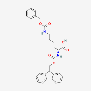 molecular formula C29H30N2O6 B613488 (R)-2-((((9H-芴-9-基)甲氧羰基)氨基)-6-(((苄氧羰基)氨基)己酸 CAS No. 110990-07-3
