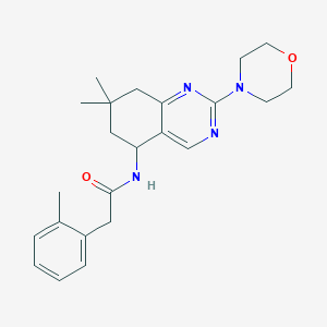 molecular formula C23H30N4O2 B6134904 N-[7,7-dimethyl-2-(4-morpholinyl)-5,6,7,8-tetrahydro-5-quinazolinyl]-2-(2-methylphenyl)acetamide 