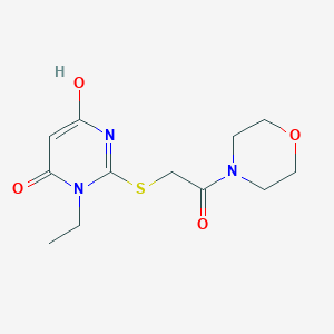 molecular formula C12H17N3O4S B6134909 3-ethyl-6-hydroxy-2-{[2-(4-morpholinyl)-2-oxoethyl]thio}-4(3H)-pyrimidinone 