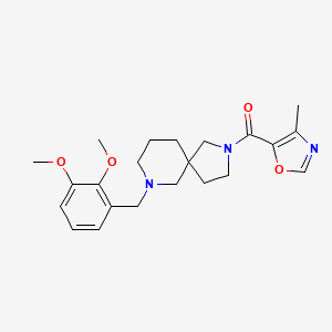 molecular formula C22H29N3O4 B6134917 7-(2,3-dimethoxybenzyl)-2-[(4-methyl-1,3-oxazol-5-yl)carbonyl]-2,7-diazaspiro[4.5]decane 