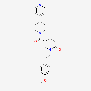 molecular formula C25H31N3O3 B6134950 1-[2-(4-methoxyphenyl)ethyl]-5-{[4-(4-pyridinyl)-1-piperidinyl]carbonyl}-2-piperidinone 