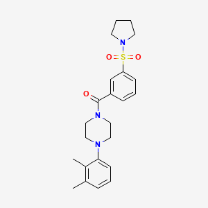 molecular formula C23H29N3O3S B6134955 1-(2,3-dimethylphenyl)-4-[3-(1-pyrrolidinylsulfonyl)benzoyl]piperazine 