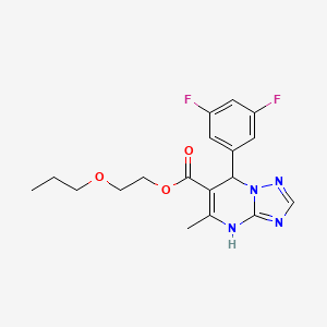 molecular formula C18H20F2N4O3 B6134959 2-propoxyethyl 7-(3,5-difluorophenyl)-5-methyl-4,7-dihydro[1,2,4]triazolo[1,5-a]pyrimidine-6-carboxylate 