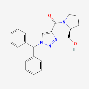 molecular formula C21H22N4O2 B6134973 ((2S)-1-{[1-(diphenylmethyl)-1H-1,2,3-triazol-4-yl]carbonyl}-2-pyrrolidinyl)methanol 