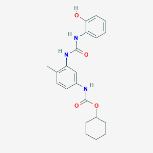 molecular formula C21H25N3O4 B6134979 cyclohexyl [3-({[(2-hydroxyphenyl)amino]carbonyl}amino)-4-methylphenyl]carbamate 