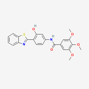 molecular formula C23H20N2O5S B6134985 N-[4-(1,3-benzothiazol-2-yl)-3-hydroxyphenyl]-3,4,5-trimethoxybenzamide 