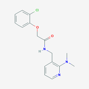 molecular formula C16H18ClN3O2 B6134997 2-(2-chlorophenoxy)-N-{[2-(dimethylamino)-3-pyridinyl]methyl}acetamide 