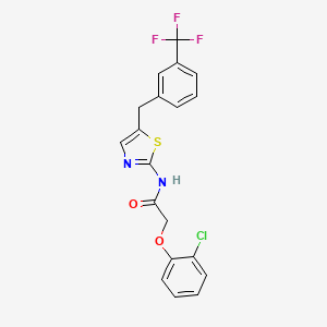2-(2-chlorophenoxy)-N-{5-[3-(trifluoromethyl)benzyl]-1,3-thiazol-2-yl}acetamide