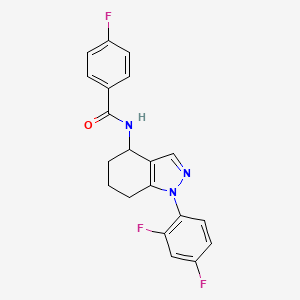 N-[1-(2,4-difluorophenyl)-4,5,6,7-tetrahydro-1H-indazol-4-yl]-4-fluorobenzamide