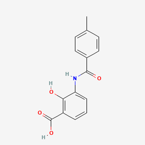 molecular formula C15H13NO4 B6135032 2-hydroxy-3-[(4-methylbenzoyl)amino]benzoic acid 