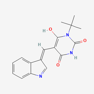 molecular formula C17H17N3O3 B6135035 1-tert-butyl-5-(1H-indol-3-ylmethylene)-2,4,6(1H,3H,5H)-pyrimidinetrione 