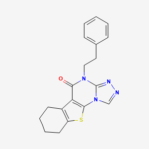 molecular formula C19H18N4OS B6135084 4-(2-phenylethyl)-6,7,8,9-tetrahydro[1]benzothieno[3,2-e][1,2,4]triazolo[4,3-a]pyrimidin-5(4H)-one 