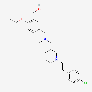 (5-{[({1-[2-(4-chlorophenyl)ethyl]-3-piperidinyl}methyl)(methyl)amino]methyl}-2-ethoxyphenyl)methanol