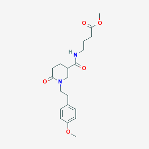 molecular formula C20H28N2O5 B6135126 methyl 4-[({1-[2-(4-methoxyphenyl)ethyl]-6-oxo-3-piperidinyl}carbonyl)amino]butanoate 