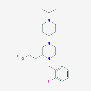 molecular formula C21H34FN3O B6135169 2-[1-(2-fluorobenzyl)-4-(1-isopropyl-4-piperidinyl)-2-piperazinyl]ethanol 