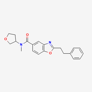molecular formula C21H22N2O3 B6135176 N-methyl-2-(2-phenylethyl)-N-(tetrahydro-3-furanyl)-1,3-benzoxazole-5-carboxamide 