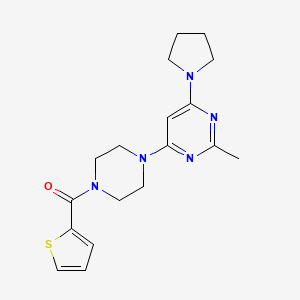 molecular formula C18H23N5OS B6135181 2-methyl-4-(1-pyrrolidinyl)-6-[4-(2-thienylcarbonyl)-1-piperazinyl]pyrimidine 