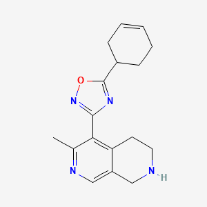 molecular formula C17H20N4O B6135203 5-[5-(3-cyclohexen-1-yl)-1,2,4-oxadiazol-3-yl]-6-methyl-1,2,3,4-tetrahydro-2,7-naphthyridine trifluoroacetate 
