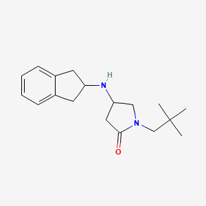 4-(2,3-dihydro-1H-inden-2-ylamino)-1-(2,2-dimethylpropyl)-2-pyrrolidinone