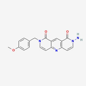 molecular formula C19H16N4O3 B6135221 2-amino-8-(4-methoxybenzyl)pyrido[4,3-b]-1,6-naphthyridine-1,9(2H,8H)-dione 