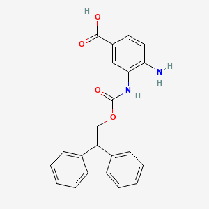 molecular formula C22H18N2O4 B613524 3-Fmoc-4-二氨基苯甲酸 CAS No. 1071446-05-3
