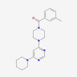 molecular formula C21H27N5O B6135252 4-[4-(3-methylbenzoyl)-1-piperazinyl]-6-(1-piperidinyl)pyrimidine 