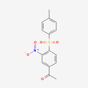 molecular formula C15H13NO5S B6135263 1-{4-[(4-methylphenyl)sulfonyl]-3-nitrophenyl}ethanone 