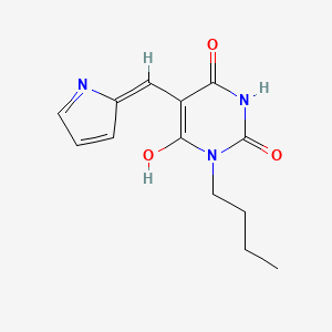 molecular formula C13H15N3O3 B6135284 1-butyl-5-(1H-pyrrol-2-ylmethylene)-2,4,6(1H,3H,5H)-pyrimidinetrione 