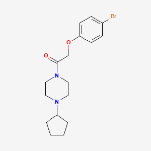 molecular formula C17H23BrN2O2 B6135286 1-[(4-bromophenoxy)acetyl]-4-cyclopentylpiperazine 