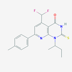 molecular formula C19H19F2N3OS B6135294 1-sec-butyl-5-(difluoromethyl)-2-mercapto-7-(4-methylphenyl)pyrido[2,3-d]pyrimidin-4(1H)-one 
