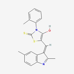 molecular formula C21H18N2OS2 B6135320 5-[(2,5-dimethyl-1H-indol-3-yl)methylene]-3-(2-methylphenyl)-2-thioxo-1,3-thiazolidin-4-one 