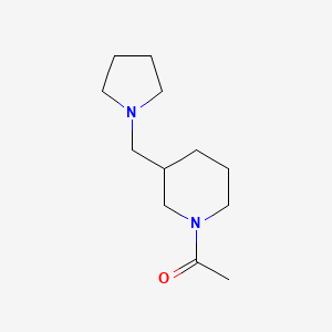 molecular formula C12H22N2O B6135328 1-acetyl-3-(1-pyrrolidinylmethyl)piperidine trifluoroacetate 