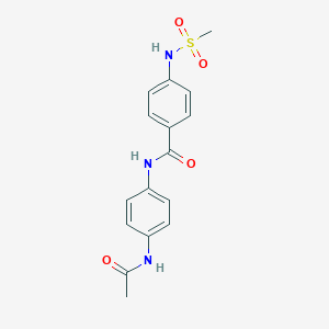 molecular formula C16H17N3O4S B6135376 N-[4-(acetylamino)phenyl]-4-[(methylsulfonyl)amino]benzamide 