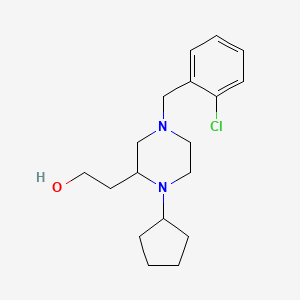 molecular formula C18H27ClN2O B6135383 2-[4-(2-chlorobenzyl)-1-cyclopentyl-2-piperazinyl]ethanol 