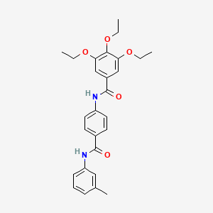 molecular formula C27H30N2O5 B6135386 3,4,5-triethoxy-N-(4-{[(3-methylphenyl)amino]carbonyl}phenyl)benzamide 