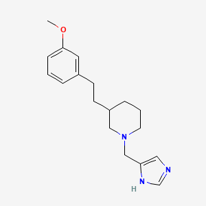 molecular formula C18H25N3O B6135405 1-(1H-imidazol-4-ylmethyl)-3-[2-(3-methoxyphenyl)ethyl]piperidine 