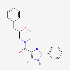 molecular formula C22H23N3O2 B6135418 2-benzyl-4-[(5-methyl-2-phenyl-1H-imidazol-4-yl)carbonyl]morpholine 