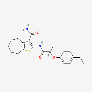 2-{[2-(4-ethylphenoxy)propanoyl]amino}-5,6,7,8-tetrahydro-4H-cyclohepta[b]thiophene-3-carboxamide