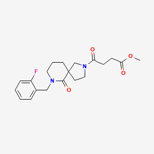 molecular formula C20H25FN2O4 B6135434 methyl 4-[7-(2-fluorobenzyl)-6-oxo-2,7-diazaspiro[4.5]dec-2-yl]-4-oxobutanoate 
