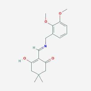 molecular formula C18H23NO4 B6135435 2-{[(2,3-dimethoxybenzyl)amino]methylene}-5,5-dimethyl-1,3-cyclohexanedione 