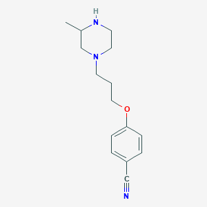 molecular formula C15H21N3O B6135465 4-[3-(3-methyl-1-piperazinyl)propoxy]benzonitrile 