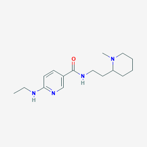 molecular formula C16H26N4O B6135476 6-(ethylamino)-N-[2-(1-methyl-2-piperidinyl)ethyl]nicotinamide 