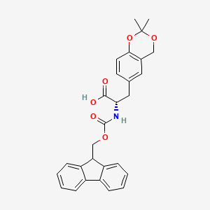 molecular formula C28H27NO6 B613548 (S)-2-(Fmoc-amino)-3-(2,2-dimethyl-4H-benzo[1,3]dioxin-6-yl)propionic acid CAS No. 252049-13-1