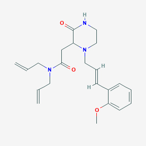 molecular formula C22H29N3O3 B6135483 N,N-diallyl-2-{1-[(2E)-3-(2-methoxyphenyl)-2-propen-1-yl]-3-oxo-2-piperazinyl}acetamide 