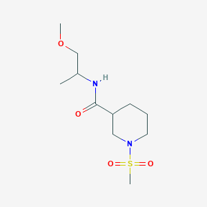 molecular formula C11H22N2O4S B6135489 N-(2-methoxy-1-methylethyl)-1-(methylsulfonyl)-3-piperidinecarboxamide 