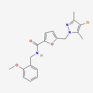 molecular formula C19H20BrN3O3 B6135492 5-[(4-bromo-3,5-dimethyl-1H-pyrazol-1-yl)methyl]-N-(2-methoxybenzyl)-2-furamide 