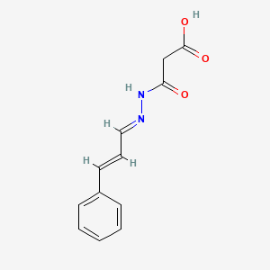 molecular formula C12H12N2O3 B6135501 3-oxo-3-[2-(3-phenyl-2-propen-1-ylidene)hydrazino]propanoic acid 